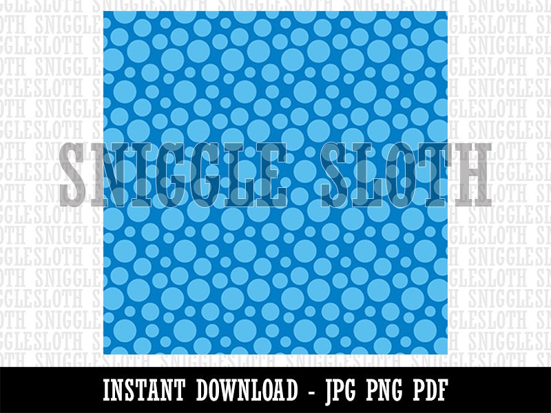 Blue Polka Dots Seamless Pattern Background Digital Paper Download JPG PDF PNG File