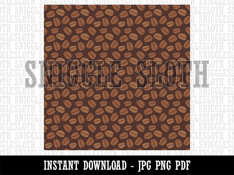 Coffee Beans Pattern Background Digital Paper Download JPG PDF PNG File