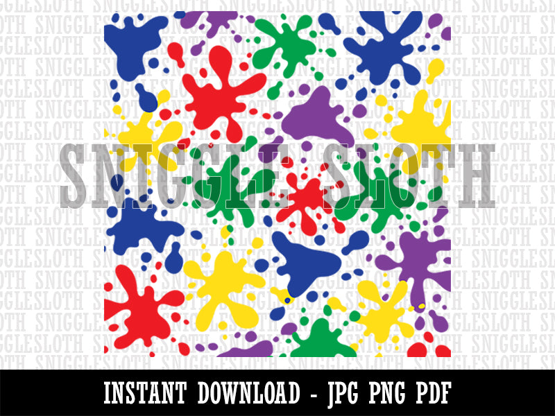 Paint Ink Splatter Painting Colorful Background Digital Paper Download JPG PDF PNG File
