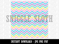 Pastel Chevrons Seamless Pattern Background Digital Paper Download JPG PDF PNG File