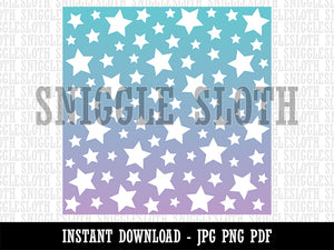 Pastel Gradient Stars Pattern Background Digital Paper Download JPG PDF PNG File