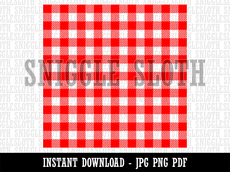 Picnic Plaid Red White Pattern Background Digital Paper Download JPG PDF PNG File