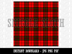 Red Tartan Plaid Pattern Background Digital Paper Download JPG PDF PNG File