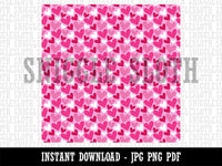 Scattered Hearts Seamless Pattern Background Digital Paper Download JPG PDF PNG File