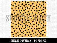 Cheetah Spots Print Pattern African Safari Seamless Background Digital Paper Download JPG PDF PNG File