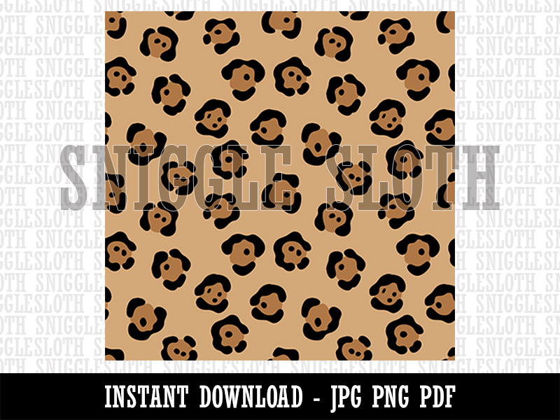 Jaguar Spots Print Pattern Safari Wildlife Seamless Background Digital Paper Download JPG PDF PNG File