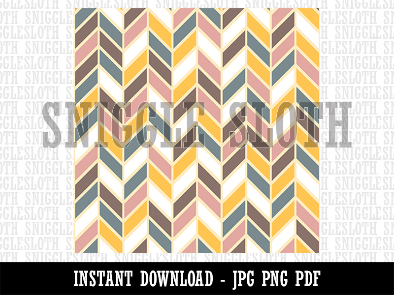 Mid Century Inspired Chevrons Seamless Pattern Background Digital Paper Download JPG PDF PNG File