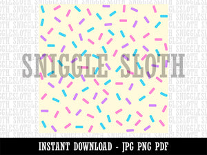 Pastel Sprinkles Pattern Birthday Cake Donuts Seamless Background Digital Paper Download JPG PDF PNG File