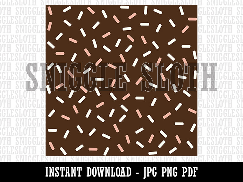 Pink White Sprinkles Chocolate Pattern Birthday Seamless Background Digital Paper Download JPG PDF PNG File