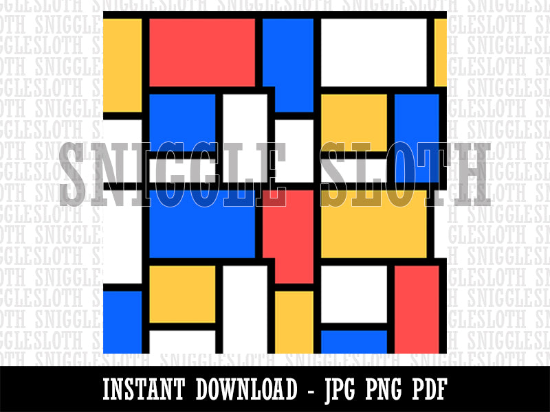Retro Geometric 60s Mod Print Background Digital Paper Download JPG PDF PNG File