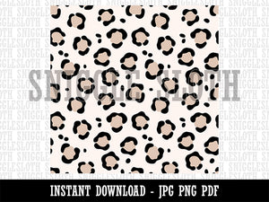 Snow Leopard Spots Print Pattern Mountain Wildlife Seamless  Background Digital Paper Download JPG PDF PNG File