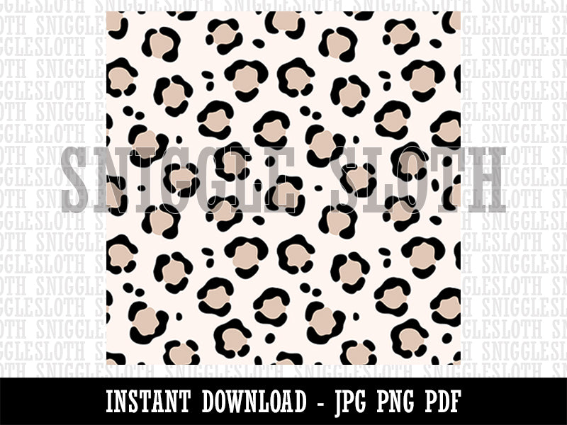 Snow Leopard Spots Print Pattern Mountain Wildlife Seamless  Background Digital Paper Download JPG PDF PNG File