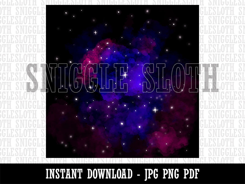 Dark Cosmic Space Stars Background Digital Paper Download JPG PDF PNG File