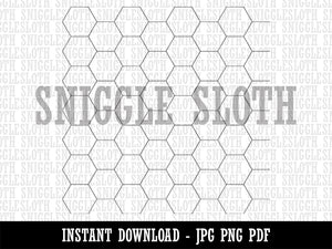 Hexagon Honeycomb Hex Map Grid Pattern Seamless Background Digital Paper Download JPG PDF PNG File