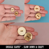 Lively Raccoon in Trash Can Wood Buttons for Sewing Knitting Crochet DIY Craft