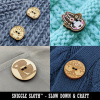 Pembroke Welsh Corgi Head Dog Wood Buttons for Sewing Knitting Crochet DIY Craft