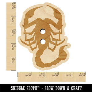 Scorpion Silhouette Wood Buttons for Sewing Knitting Crochet DIY Craft