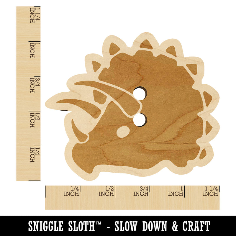 Triceratops Head Wood Buttons for Sewing Knitting Crochet DIY Craft