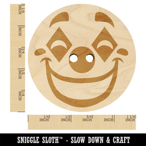 Happy Clown Face Wood Buttons for Sewing Knitting Crochet DIY Craft