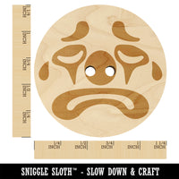 Sad Clown Face Wood Buttons for Sewing Knitting Crochet DIY Craft