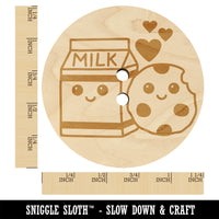 Cute Milk and Cookies Best Friends Love Wood Buttons for Sewing Knitting Crochet DIY Craft