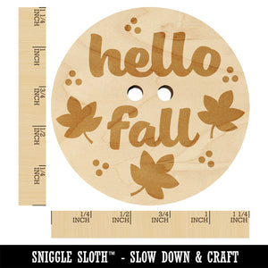 Hello Fall Wood Buttons for Sewing Knitting Crochet DIY Craft