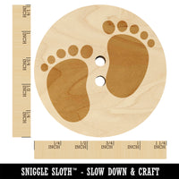 Baby Footprints Wood Buttons for Sewing Knitting Crochet DIY Craft