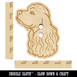 Cocker Spaniel Dog Head Wood Buttons for Sewing Knitting Crochet DIY Craft