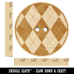 Argyle Sweater Pattern Wood Buttons for Sewing Knitting Crochet DIY Craft