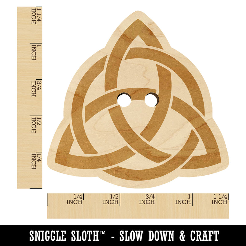 Celtic Triquetra Knot Silhouette Wood Buttons for Sewing Knitting Crochet DIY Craft