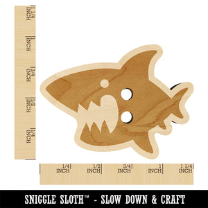 Cute Shark icon Wood Buttons for Sewing Knitting Crochet DIY Craft