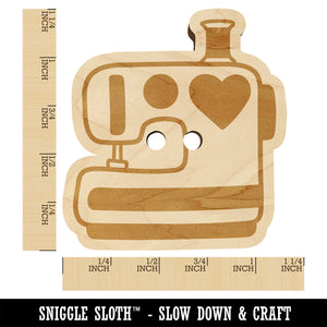 Sewing Machine with Heart Wood Buttons for Sewing Knitting Crochet DIY Craft