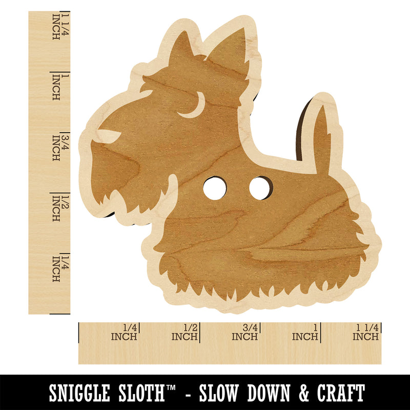 Delightful Cartoon Scottish Terrier Wood Buttons for Sewing Knitting Crochet DIY Craft