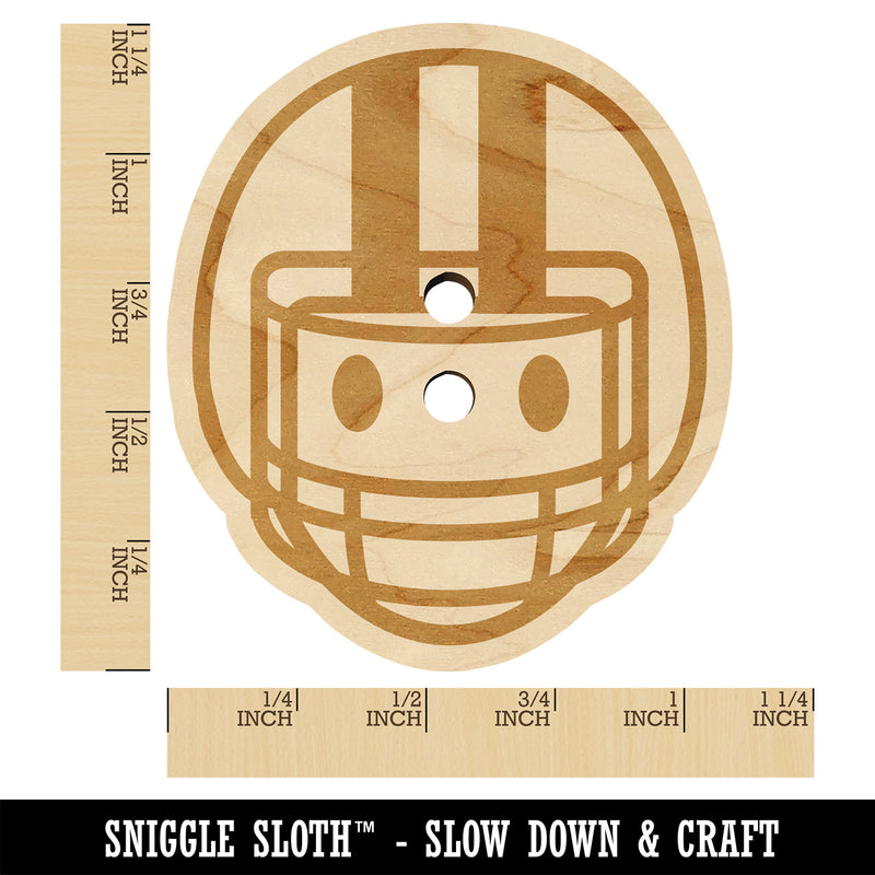 Occupation Athlete Football Helmet Icon Wood Buttons for Sewing Knitting Crochet DIY Craft