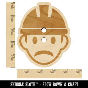 Occupation Construction Worker Builder Man Icon Wood Buttons for Sewing Knitting Crochet DIY Craft