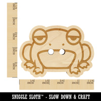 Unamused and Grumpy Frog Wood Buttons for Sewing Knitting Crochet DIY Craft