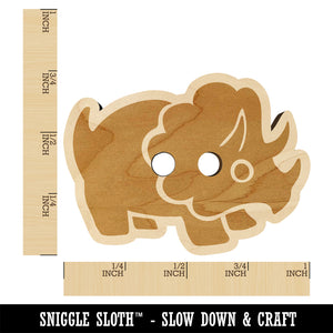 Cute Triceratops Dinosaur Wood Buttons for Sewing Knitting Crochet DIY Craft