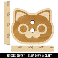 Round Cat Face Wood Buttons for Sewing Knitting Crochet DIY Craft