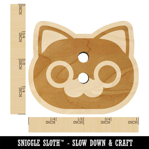 Round Cat Face Wood Buttons for Sewing Knitting Crochet DIY Craft