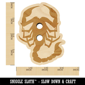 Scorpion Silhouette Wood Buttons for Sewing Knitting Crochet DIY Craft