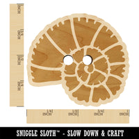 Spiral Ammonite Fossil Marine Mollusk Wood Buttons for Sewing Knitting Crochet DIY Craft