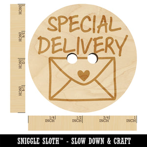 Special Delivery Envelope Wood Buttons for Sewing Knitting Crochet DIY Craft