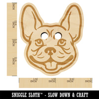 Frenchie French Bulldog Dog Head Wood Buttons for Sewing Knitting Crochet DIY Craft