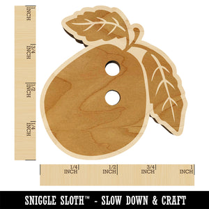 Guava Fruit Solid Wood Buttons for Sewing Knitting Crochet DIY Craft