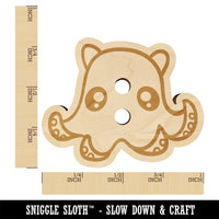 Kawaii Flapjack Octopus Wood Buttons for Sewing Knitting Crochet DIY Craft