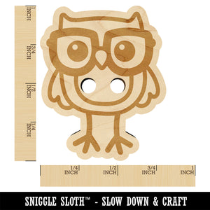 Owl Smart with Glasses Wood Buttons for Sewing Knitting Crochet DIY Craft