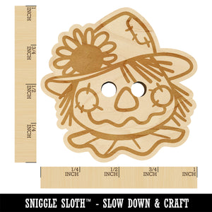 Cute Scarecrow Face Wood Buttons for Sewing Knitting Crochet DIY Craft