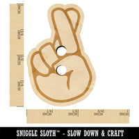 Fingers Crossed Promise Hand Gesture Wood Buttons for Sewing Knitting Crochet DIY Craft