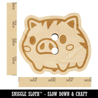 Fun Chibi Wild Boar Pig Swine Wood Buttons for Sewing Knitting Crochet DIY Craft