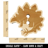 Stegosaurus the Spikey Dinosaur Wood Buttons for Sewing Knitting Crochet DIY Craft